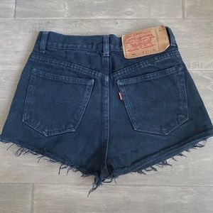 Vintage Levi’s Black Denim Shorts